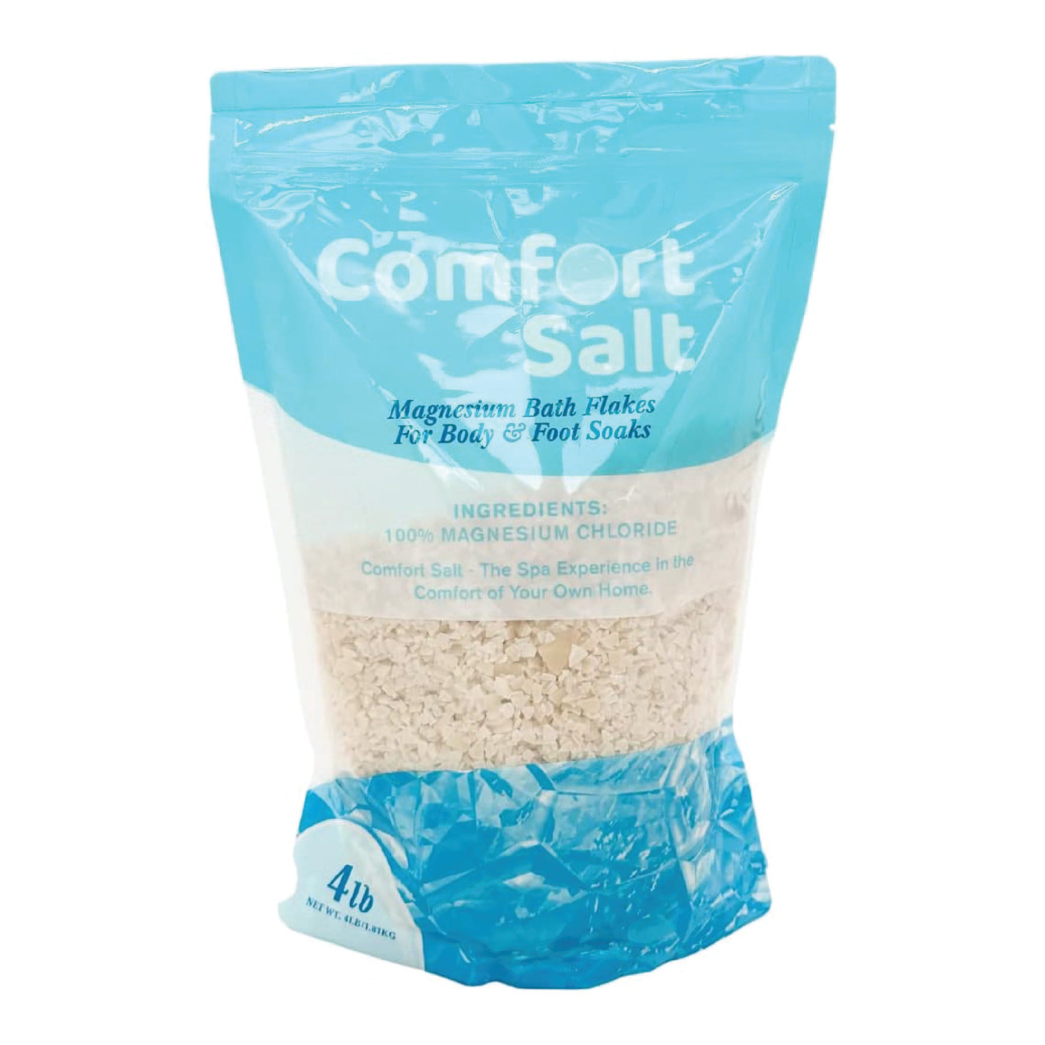 Comfort Salt 100% Magnesium Bath Flakes 4 Pound Bag - Soak for Relaxation, Recovery, & Wellness